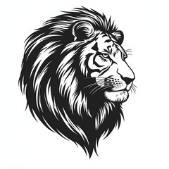 Obraz premium Tiger vector black and white cartoon character design collection White background Pets Animals 