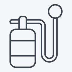 Icon Oxygen Bottle. related to Air symbol. line style. simple design editable
