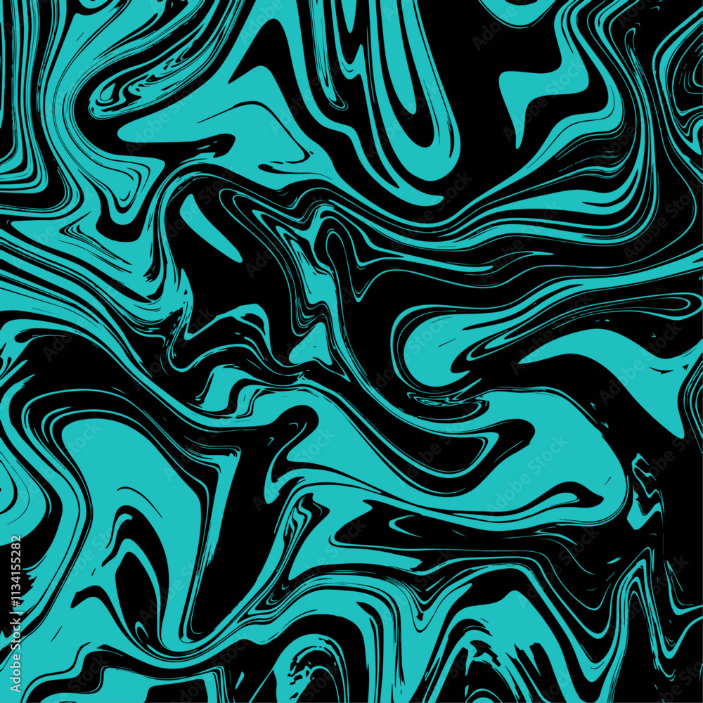 Poster Marble texture with effect neon liquid flow. Surface with fluid stains. Flowing marble backdrop. Marbling splash with stone texture. Colorful geometric swirl art design backdrop