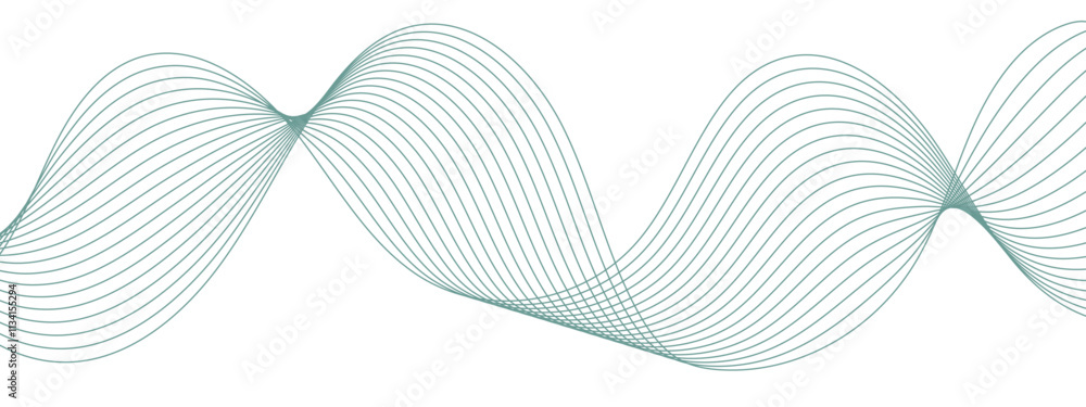 Aufkleber Abstract colorful modern stream wave and curve lines. Frequency sound wave lines and technology curve lines. Digital concept banner, flyer, cover, brochure, technology, science, data. 