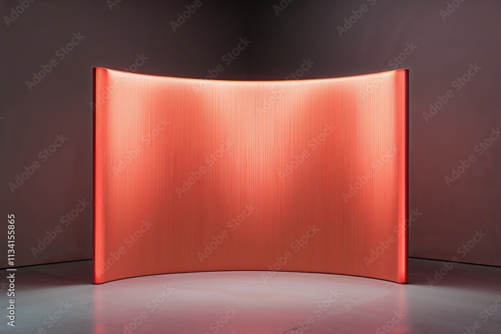 Poster blazing coral sable gradient design with soft lighting in dark background