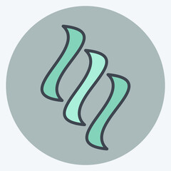 Icon Smoke. related to Air symbol. color mate style. simple design editable