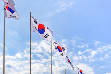 韓国ソウル市　韓国国旗