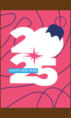 2025 greeting card illustration