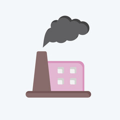 Icon Air Pollution. related to Air symbol. flat style. simple design editable