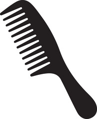 comb isolated on white, hair icon comb set silhouette vector style