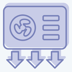 Icon Vent. related to Air symbol. two tone style. simple design editable