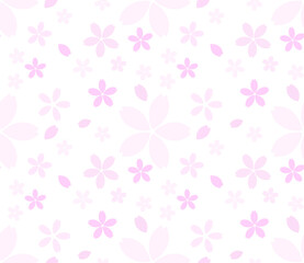 桜のシームレスパターン　A-1'