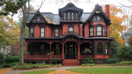 The Charles Haskell House, constructed in 1879, is a historical residence located at 27 Sargent Street in Newton, Massachusetts, USA. The house showcases a Victorian Gothic architectural style.