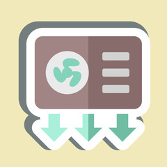 Sticker Vent. related to Air symbol. simple design editable