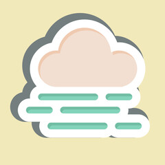 Sticker Smog. related to Air symbol. simple design editable