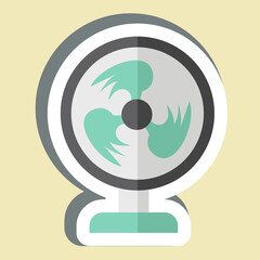 Sticker Fan. related to Air symbol. simple design editable