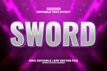 New Sword editable text effect in modern trend style