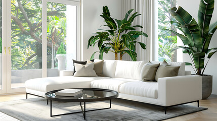 Beautiful living room interior 