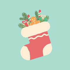 christmas sock with gifts