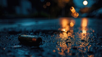 close up of a part of a dead body outside by night,