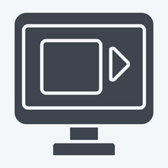 Icon Online News. related to Dropshipping symbol. glyph style. design editable