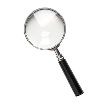 magnifying glass isolated on transparent background