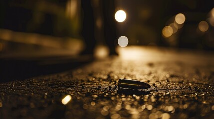 close up of a part of a dead body outside by night,
