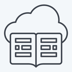 Icon Cloud Library. related to Dropshipping symbol. line style. design editable