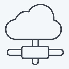 Icon Cloud Connection. related to Dropshipping symbol. line style. design editable
