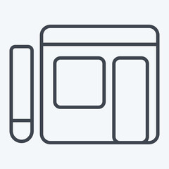 Icon Writing Blog. related to Dropshipping symbol. line style. design editable