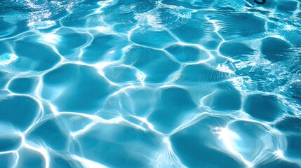 Obraz premium A shimmering surface of clear water in a swimming pool, reflecting light beautifully.