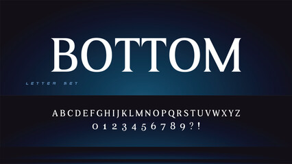 Elegant alphabet letters font and number. Classic Lettering Minimal Fashion Designs. Typography modern serif fonts decorative vintage design concept. vector illustration