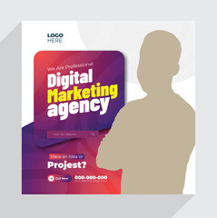 Digital Marketing Social Media Post Template Design