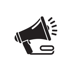 Megaphone silhouette vector illustration