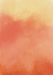 Fototapeta premium Yellow light and Autumn orange color grunge watercolor illustration background for decoration on autumn seasonal and Thanksgiving festival.