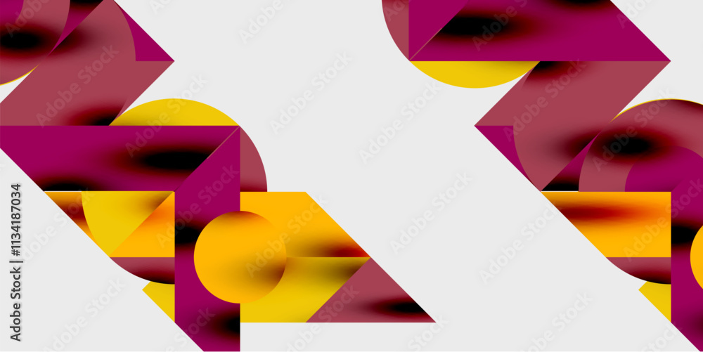 Poster Vibrant abstract background circles with smooth gradients, creating a dynamic and modern design. Ideal for creative, tech, or contemporary-themed projects