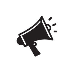 Megaphone silhouette vector illustration