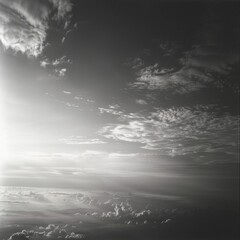 Fototapeta premium Clouds in the distance, linear-gradient