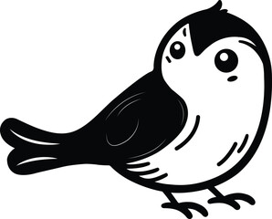 A small cute Bird silhouette vector art