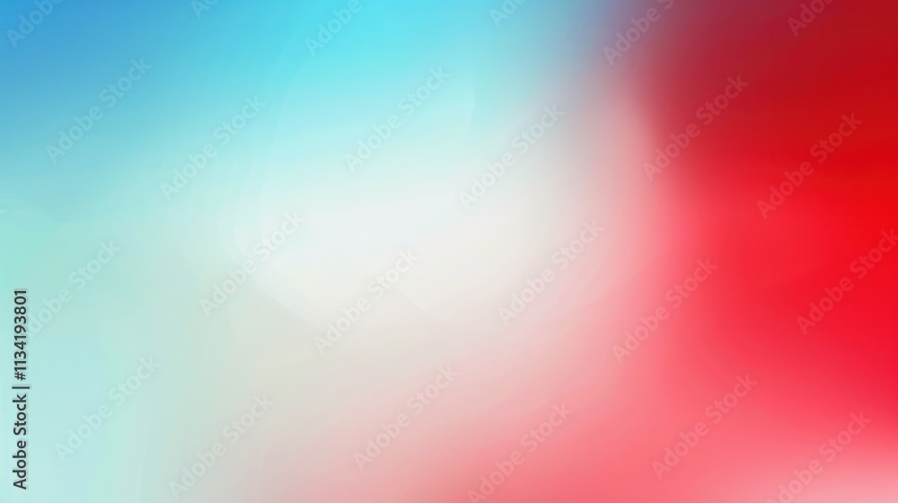 Poster a vibrant abstract background featuring soft gradients of blue and red, creating a calm and artistic