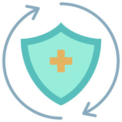 Obraz premium Prevention Flat Icon