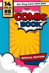 comic template style book magazine pop art