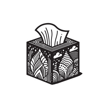 recommend clip art: Tissue box silhouette vector illustration