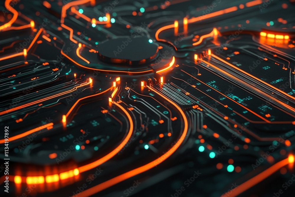 Aufkleber high-speed connectivity represented by glowing data streams connecting global business hubs on a dig