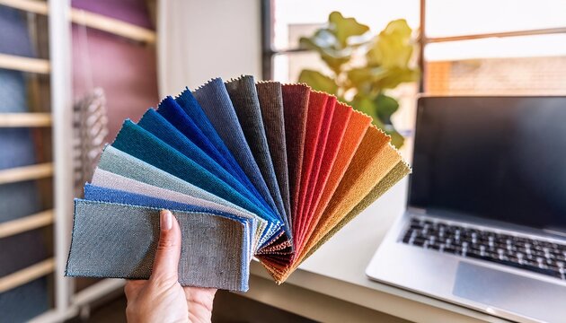 Fabric Swatches Color Palette Design - Home office design