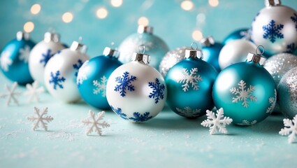 blue christmas balls