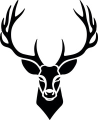 Deer head vector silhouette