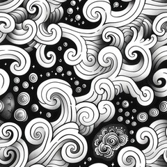 coloring books for children, very basic geometric patterns, satisfying wavy line patterns, no detail, simple line art, clean and minimalistic lines, bright white