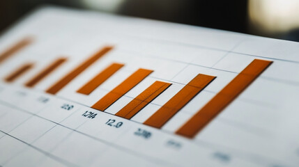 Abstract business Financial charts show a significant increase in profits in the stock market.This is driven by higher interest rates and continued growth. In the innovation world network of financial