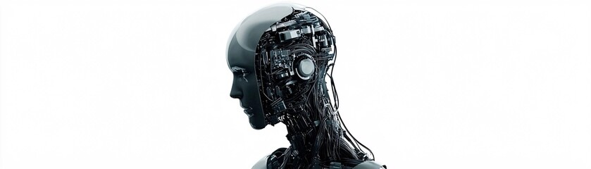 Fototapeta premium Optimizing workflows through automation, robotic assistants, modern industrial setting, cinematic quality