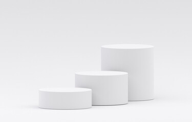 White product display podium in studio room, for display presentation