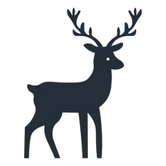 Deer silhouette. Vector flat icon