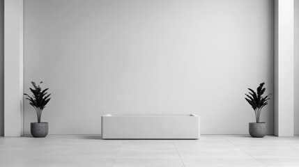 Minimalist bathroom design with towel and plants modern space gigapixel quality bright environment sleek viewpoint