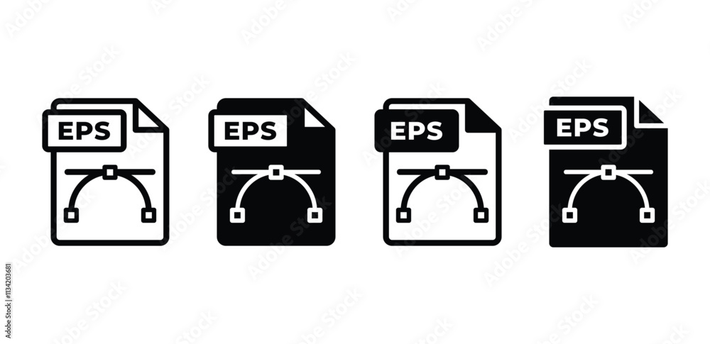 Poster eps file format document icon symbol sign vector design black white color simple illustration sets